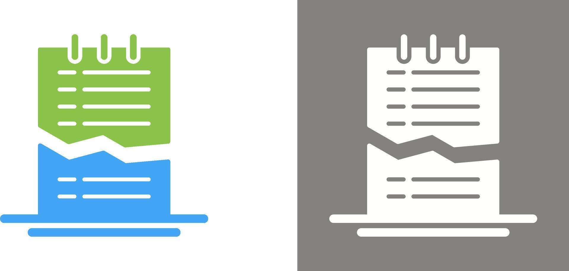 Corrupted List Icon Design vector