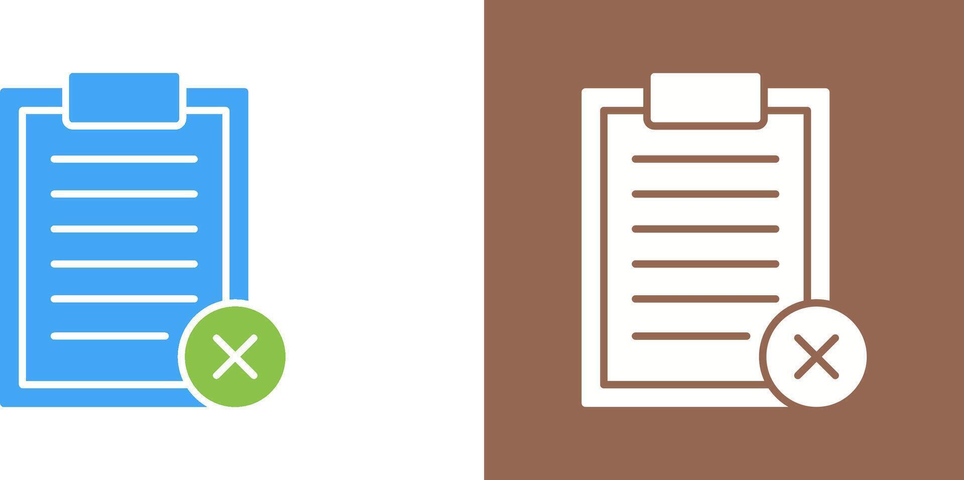 Rejected Icon Design vector