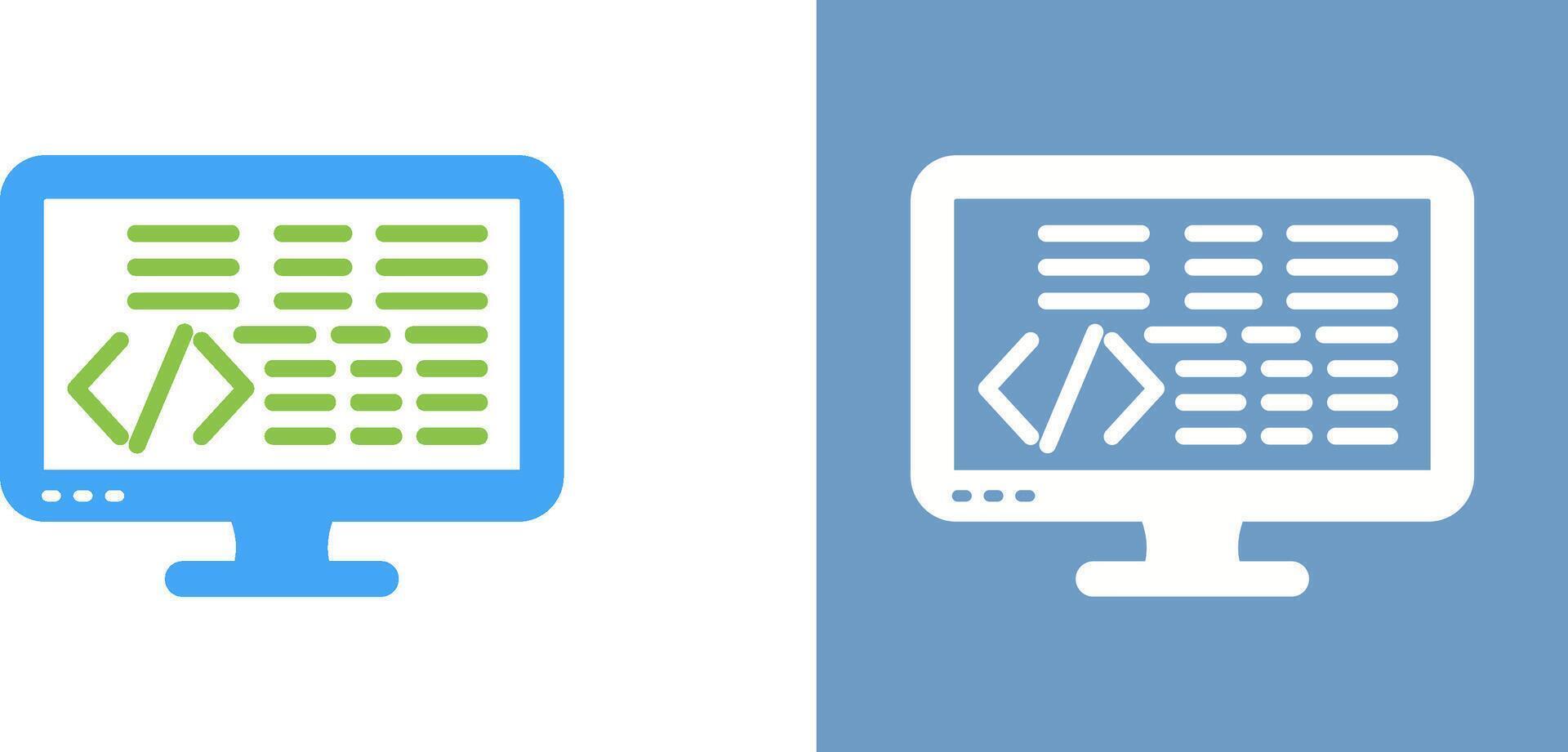 Coding Icon Design vector