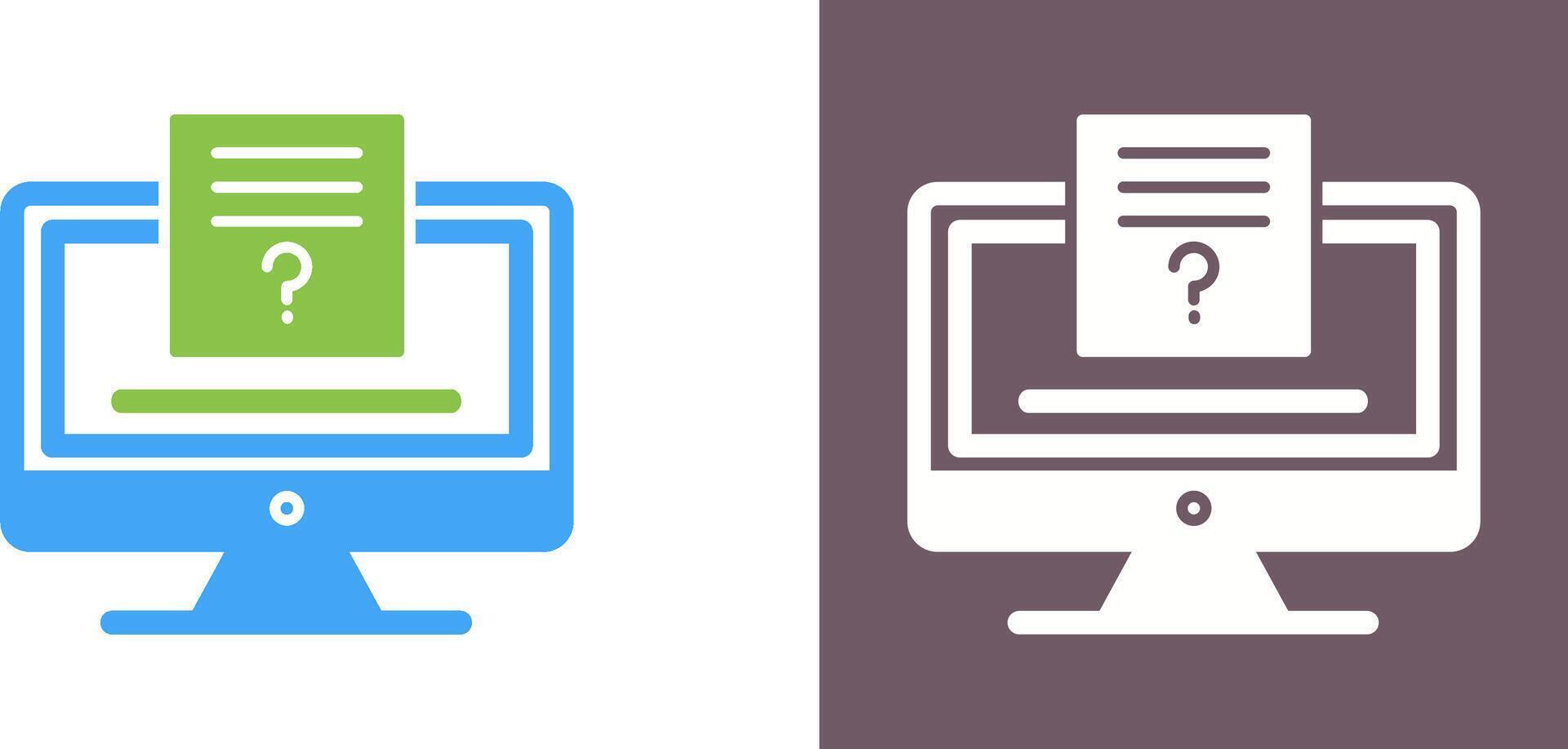 Quiz Icon Design vector
