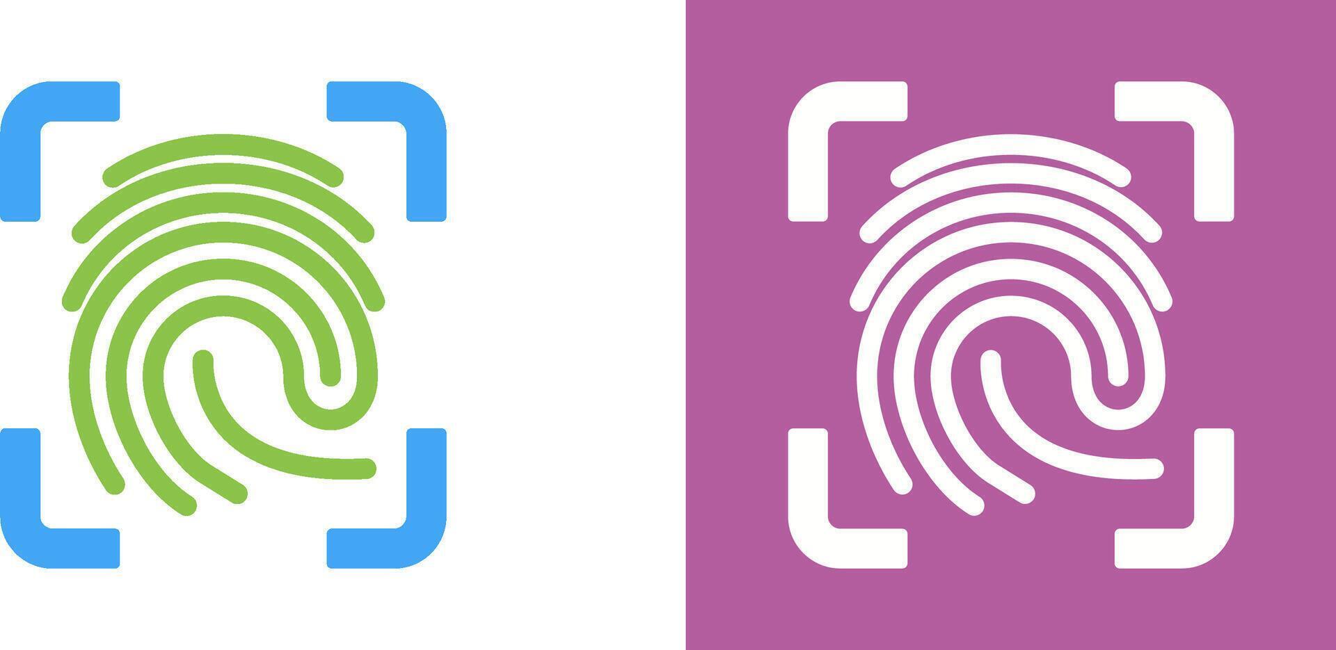 Finger Print Icon Design vector