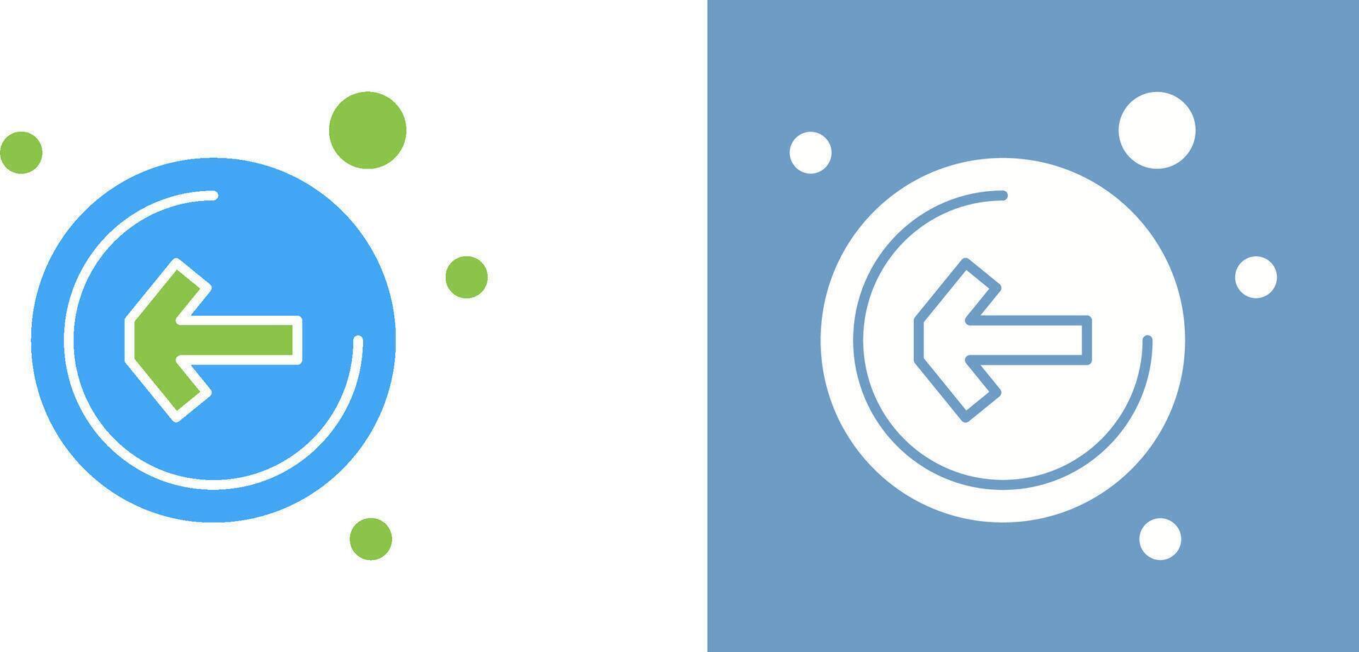 Left Arrow Icon Design vector