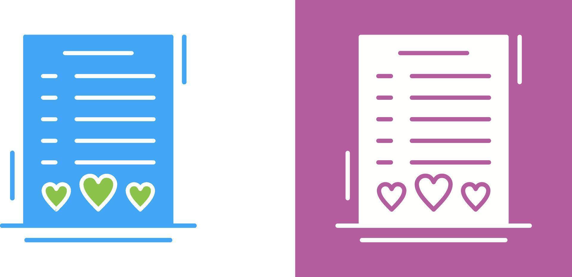Wishlist Icon Design vector