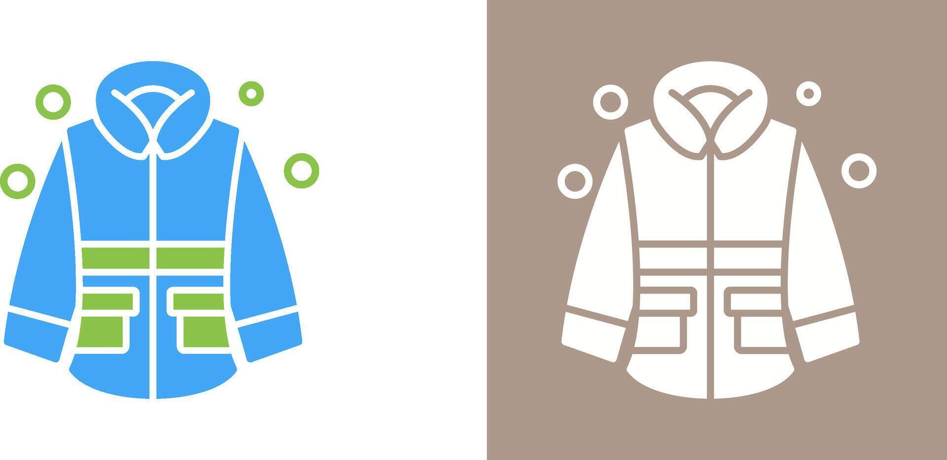 Winter Jacket Icon Design vector