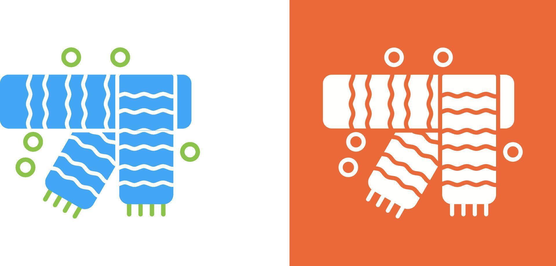Winter Scarf Icon Design vector