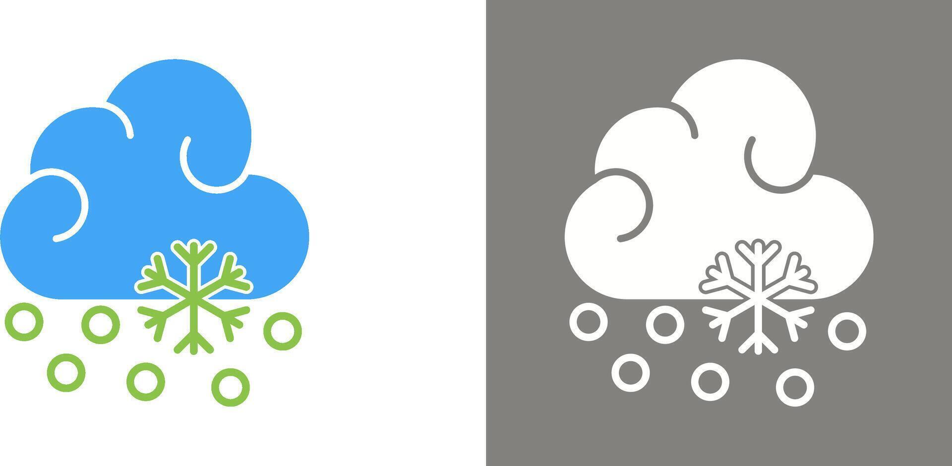 Snow Fall Icon Design vector