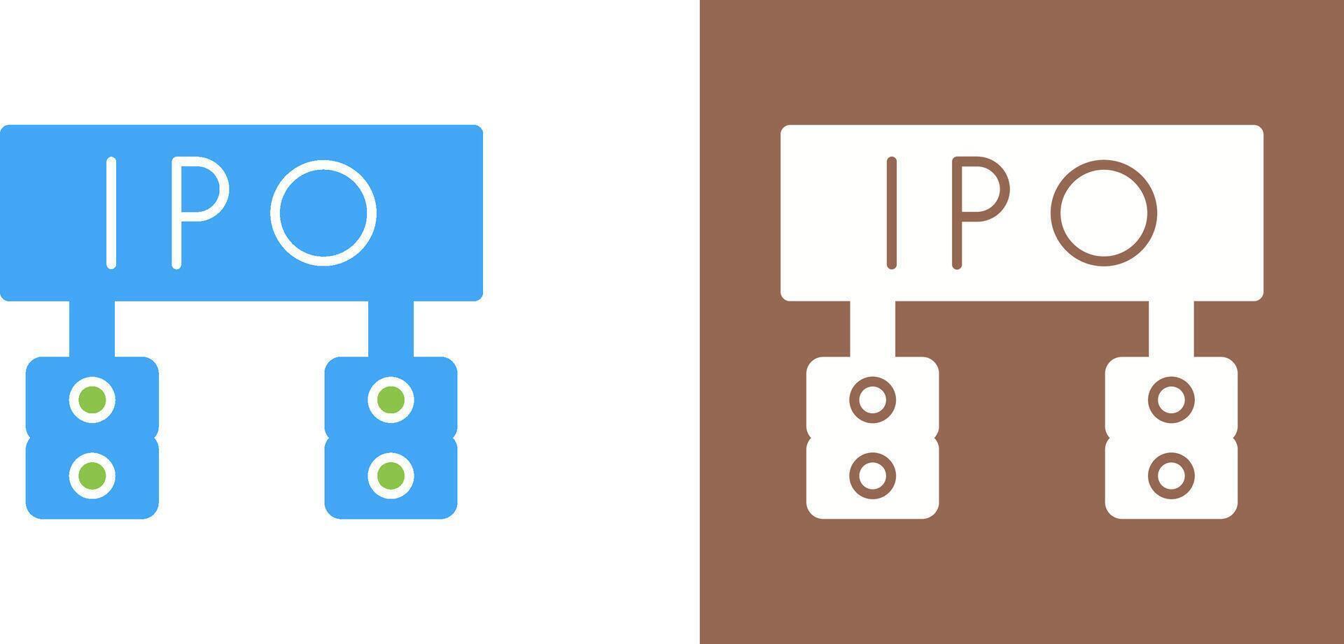 Ipo Icon Design vector