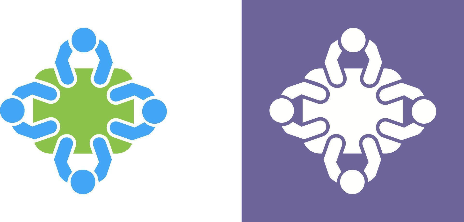 Staff Meeting Icon Design vector