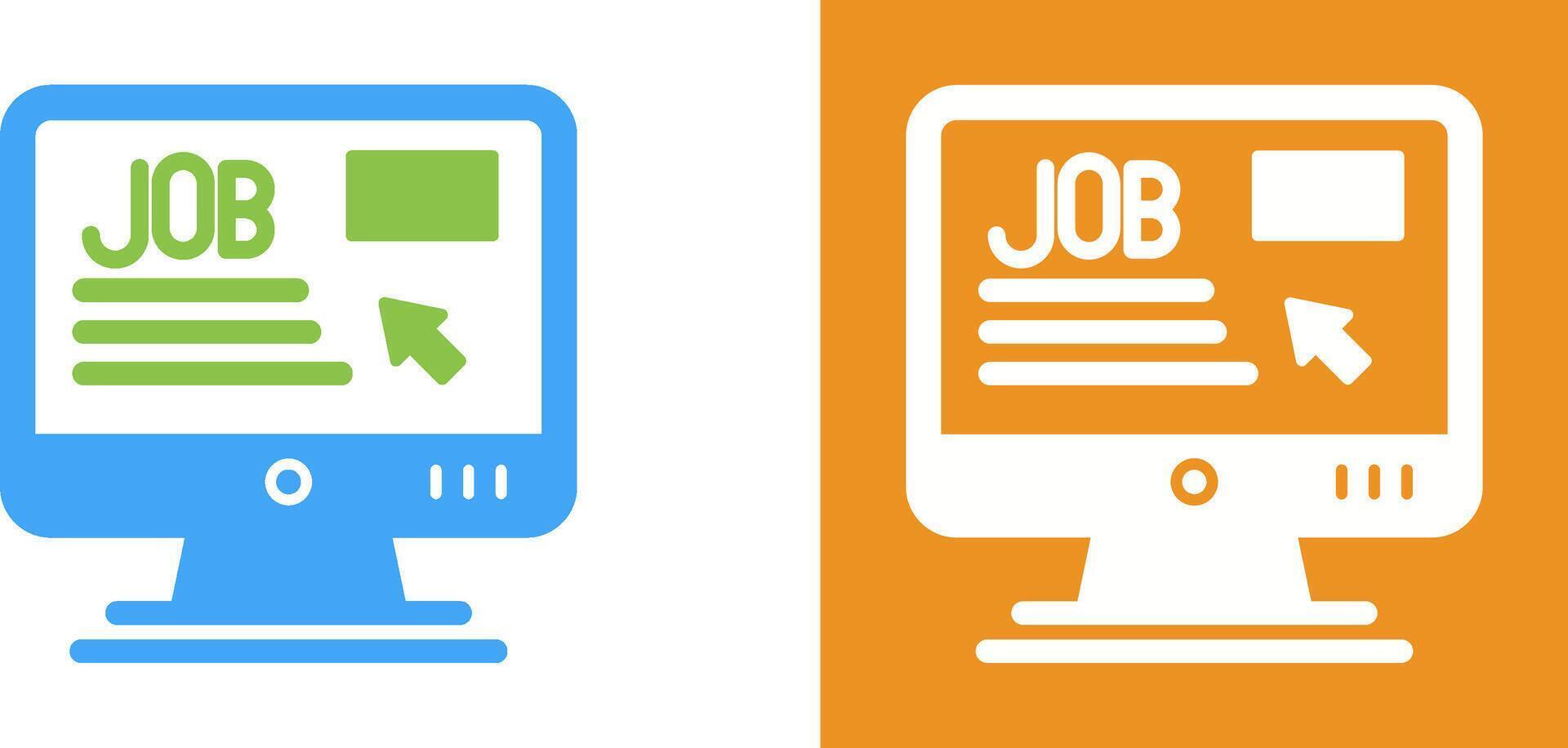 Online Job Icon Design vector