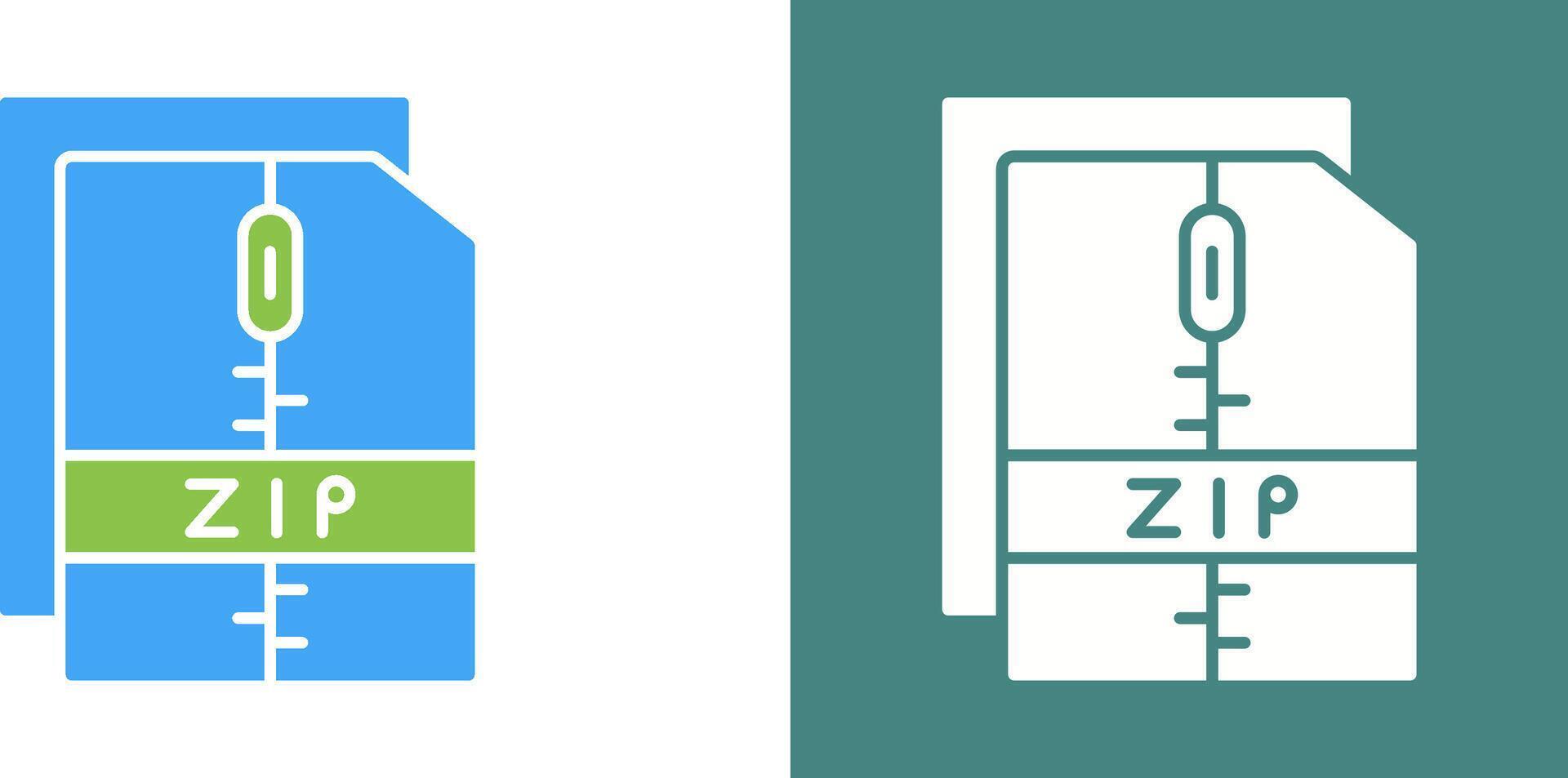 Zip File Icon Design vector