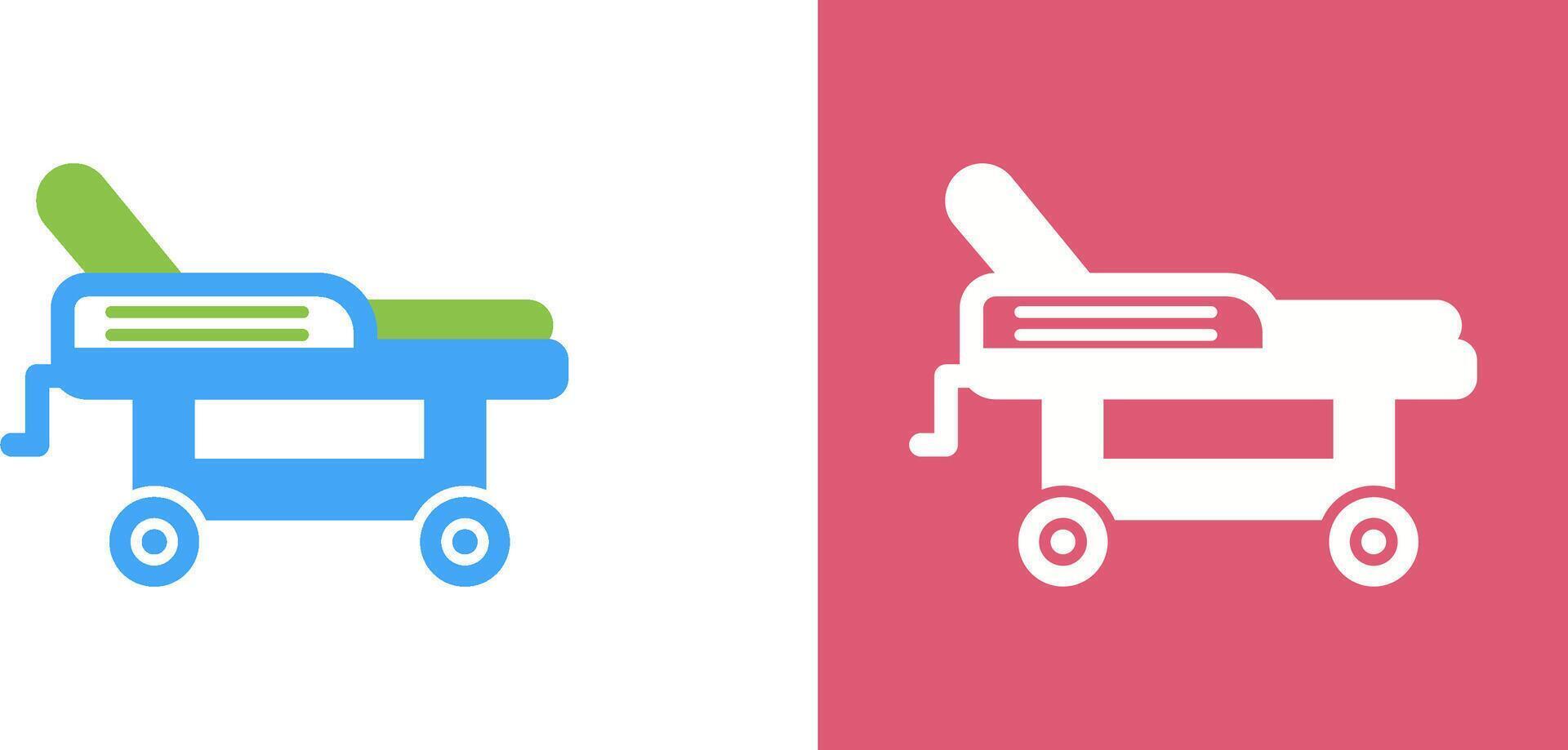 Hospital Bed Icon Design vector