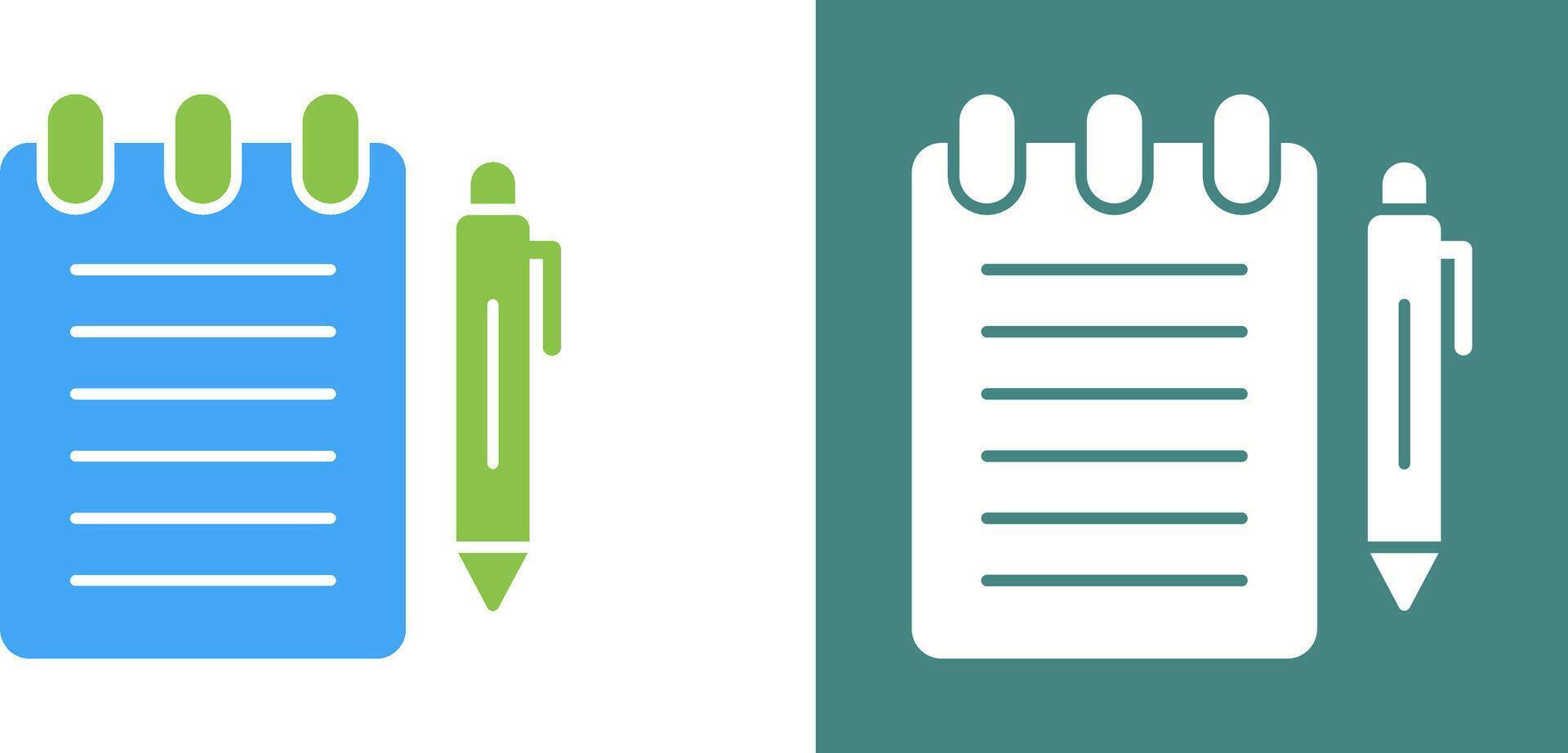 Notepad Icon Design vector