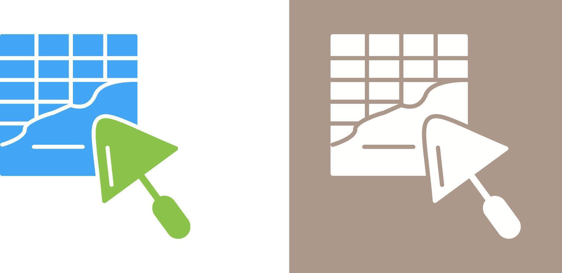Plastering Icon Design vector