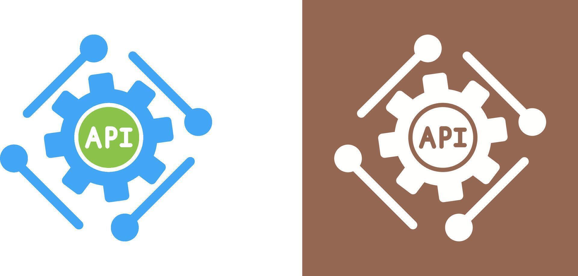 Api Icon Design vector