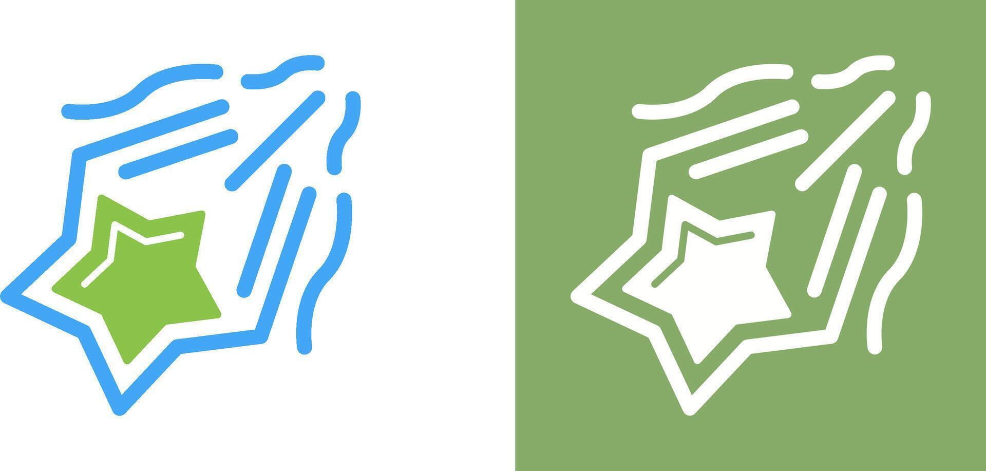 Shooting Star Icon Design vector