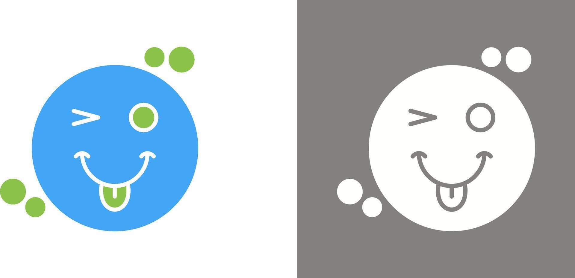 Tongue Out Icon Design vector