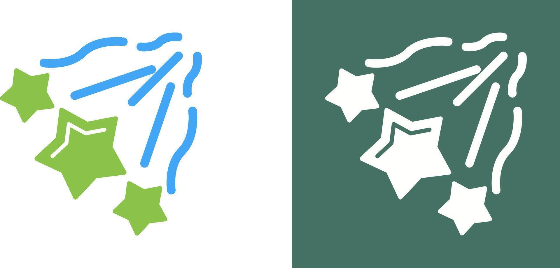 Falling Stars Icon Design vector