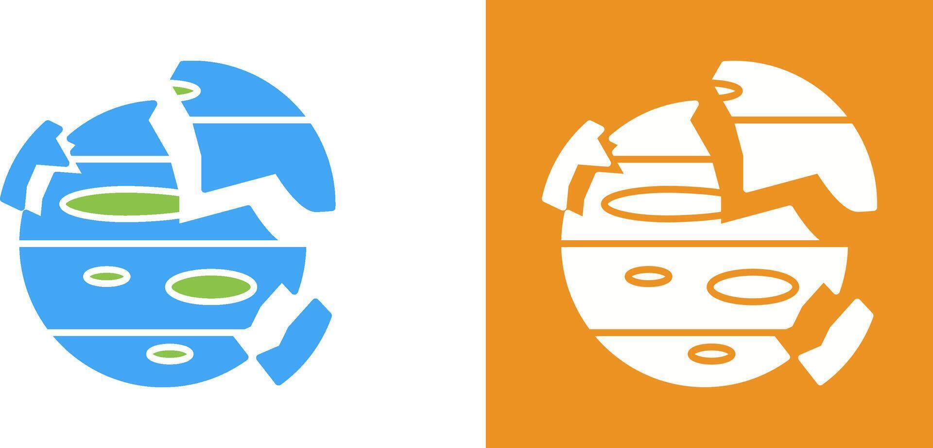 Destroyed Icon Design vector