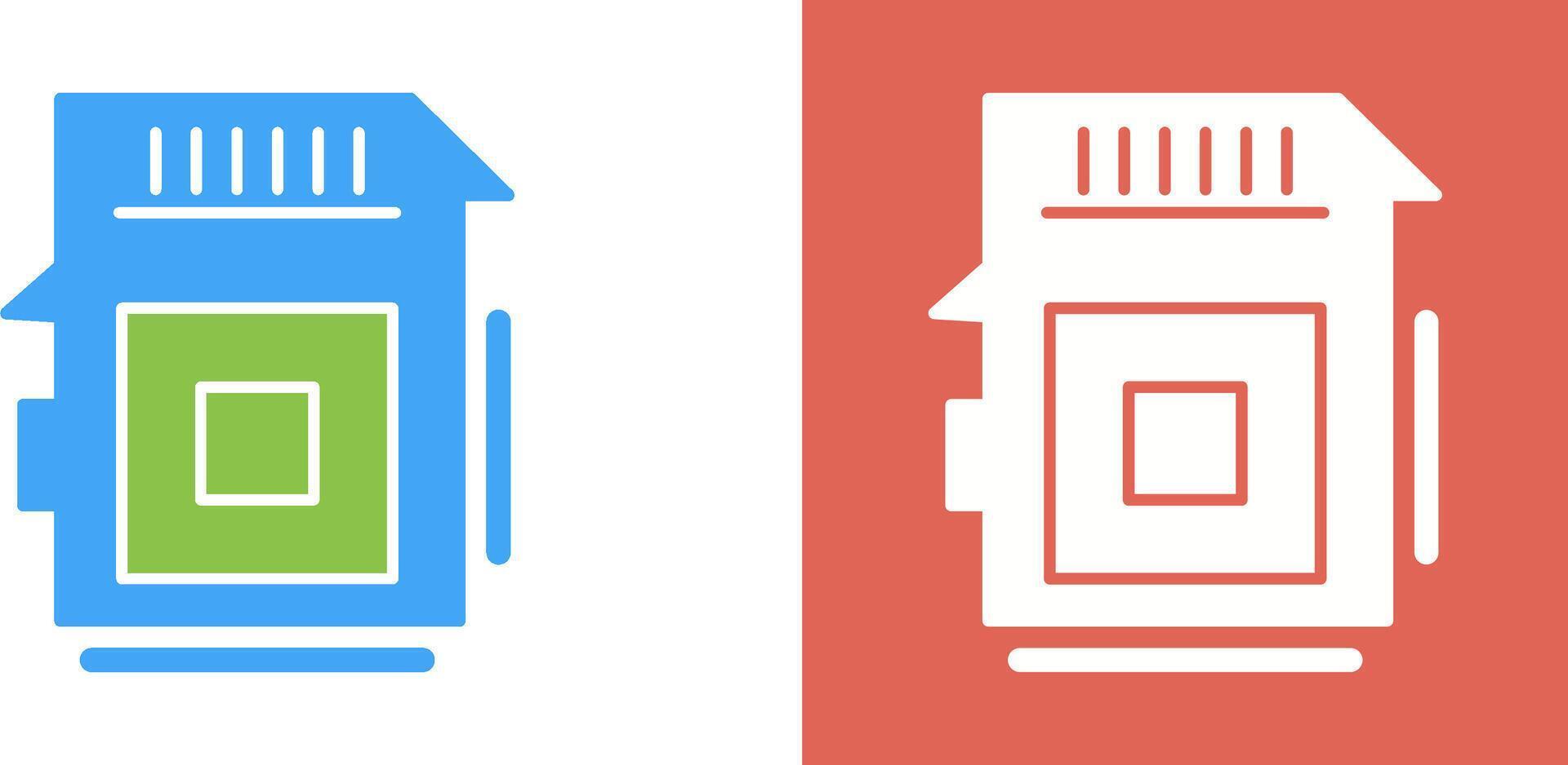 Sd Card Icon Design vector