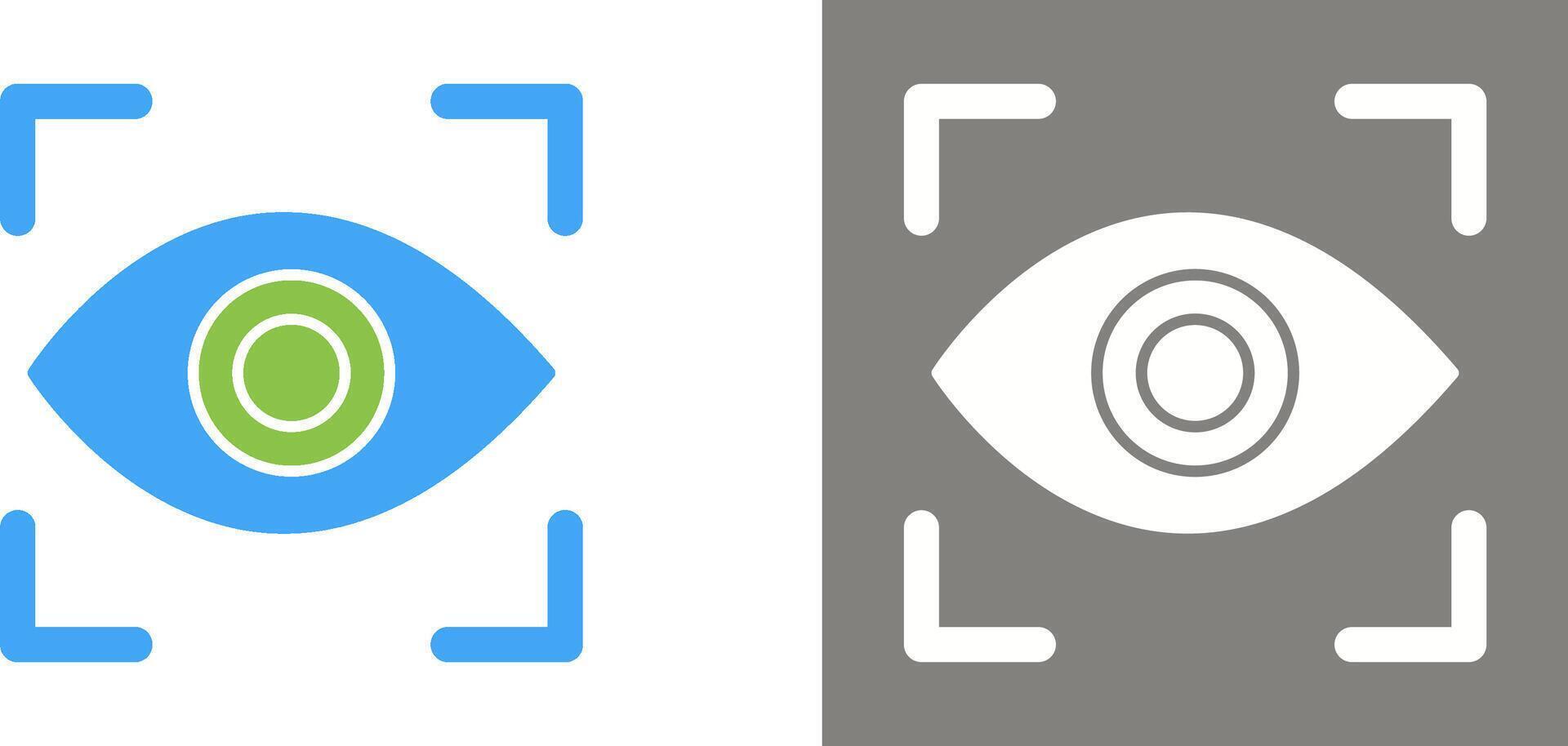 Eye Scan Icon Design vector