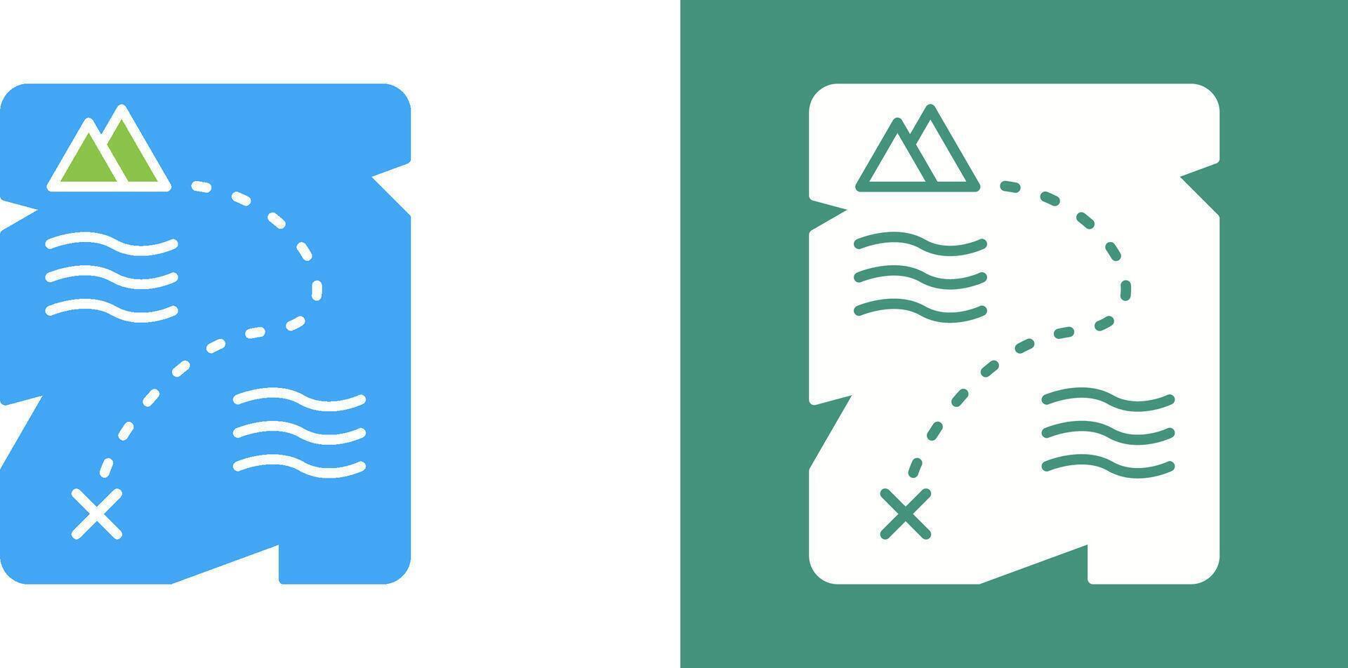 Treasure Map Icon Design vector