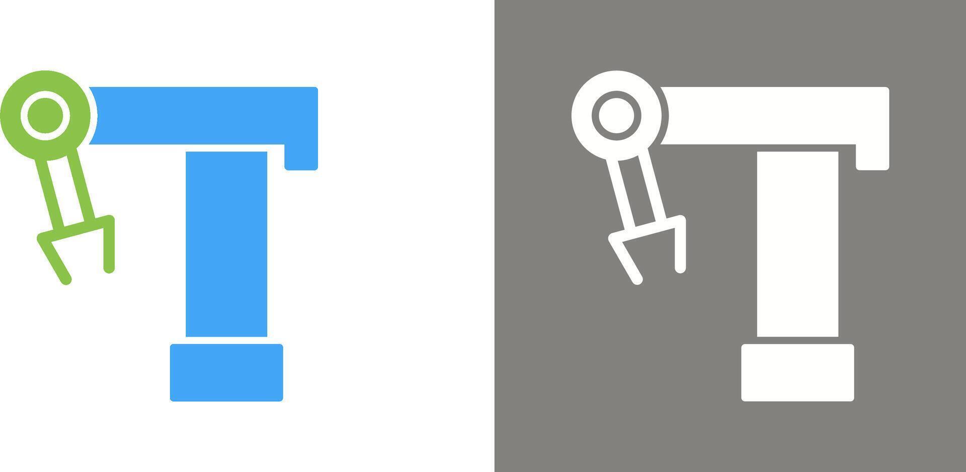 Robotic Arm Icon Design vector