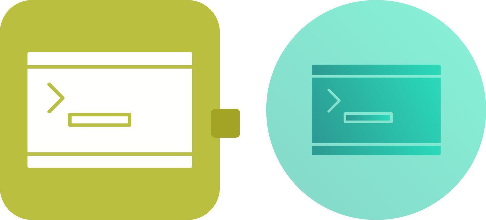 Unique Console Icon Design vector