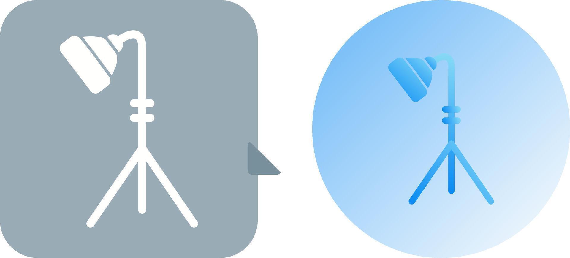 Unique Light Stand Icon Design vector