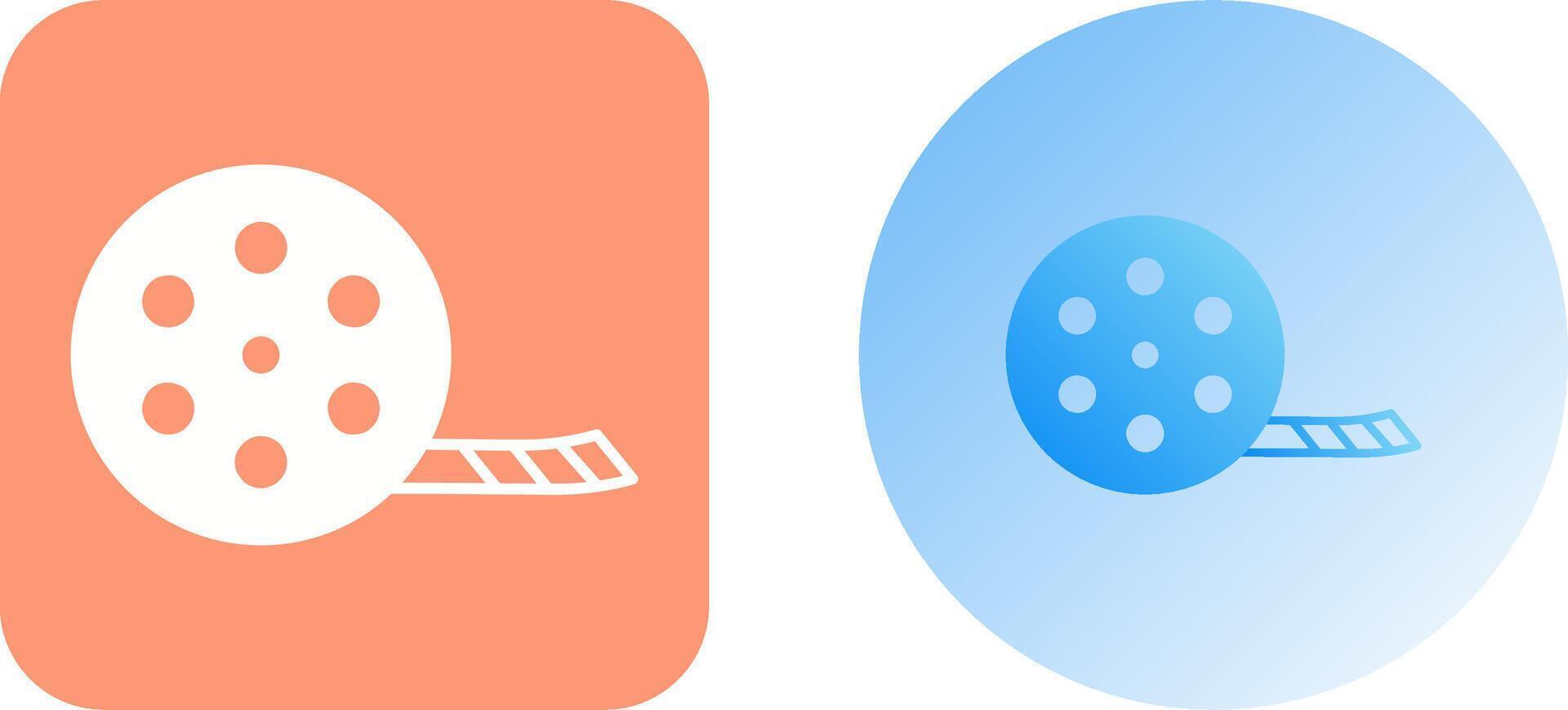Unique Film Reel Icon Design vector