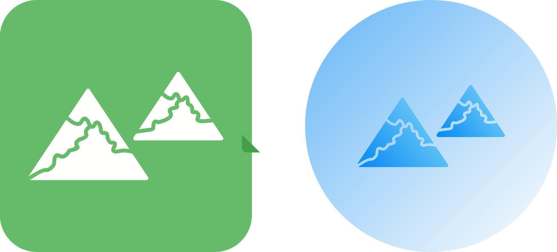 Unique Mountains Icon Design vector