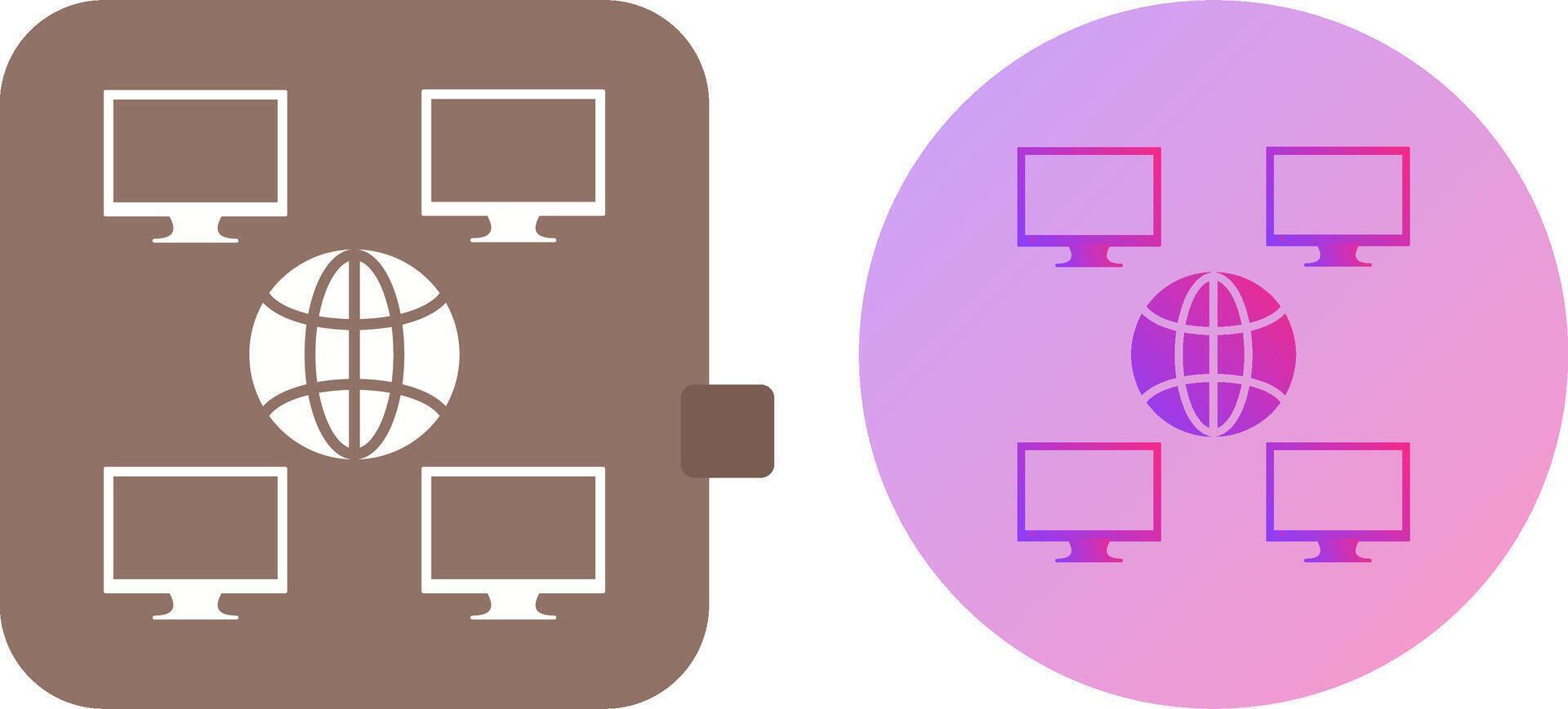 Unique Company Network Icon Design vector