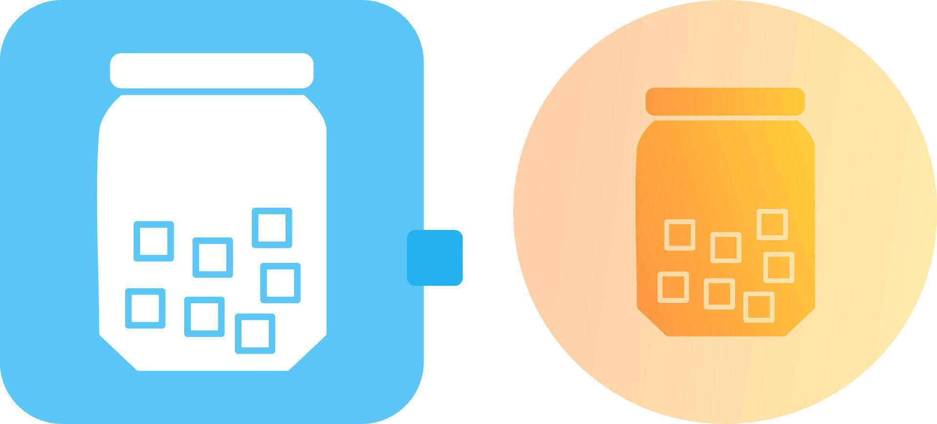Sugar Bottle Icon Design vector