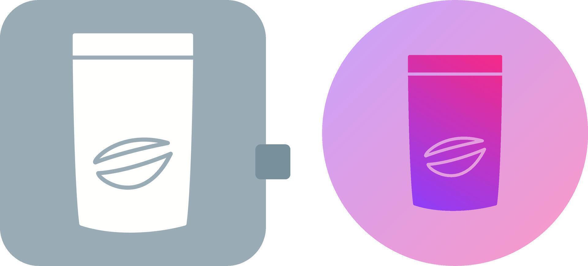Coffee Bag Icon Design vector