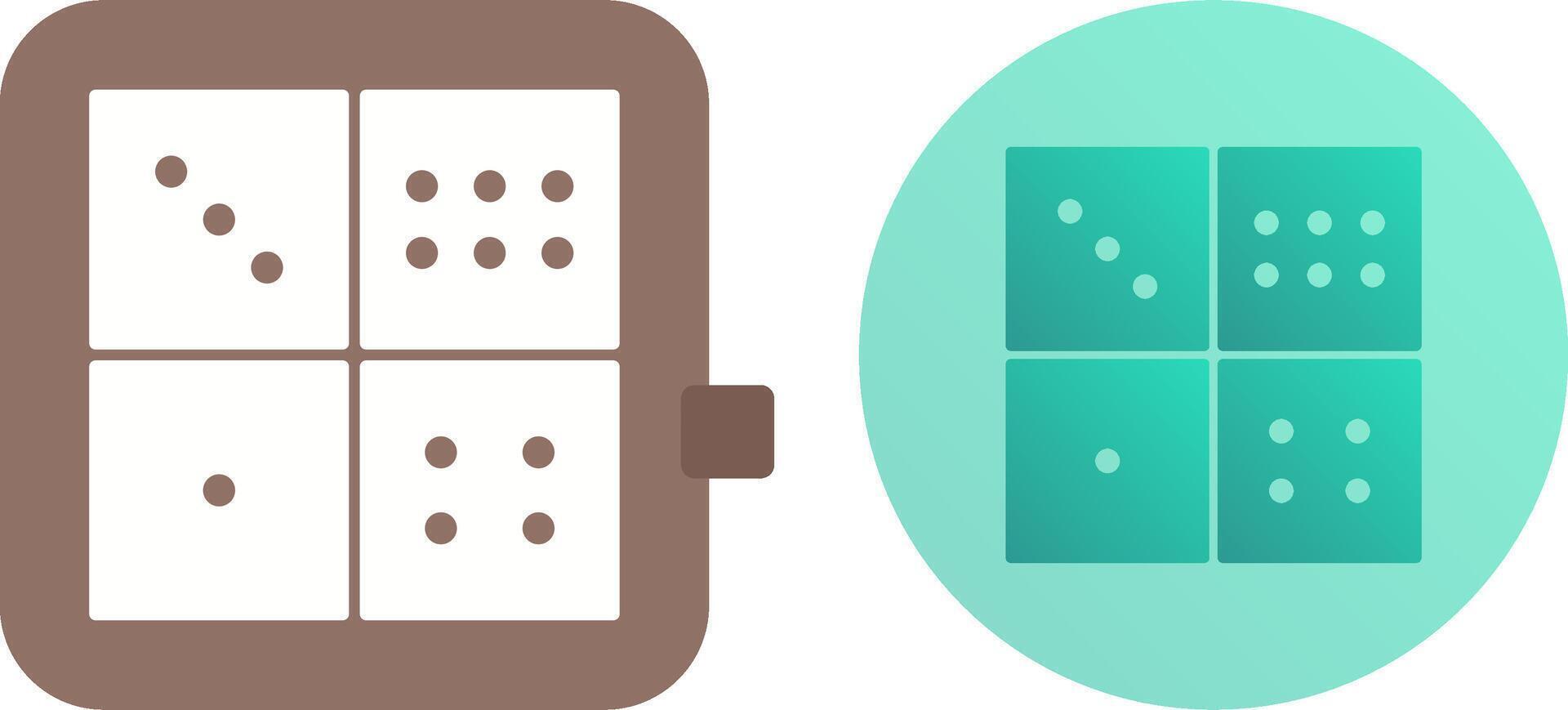 Domino Game Icon Design vector