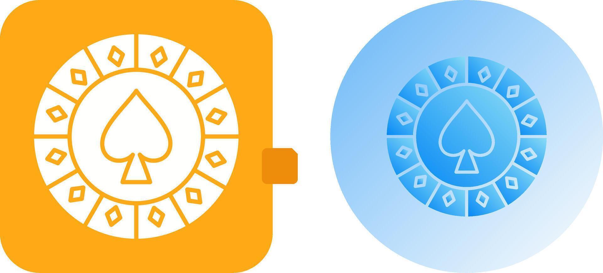 Spade Chip Icon Design vector