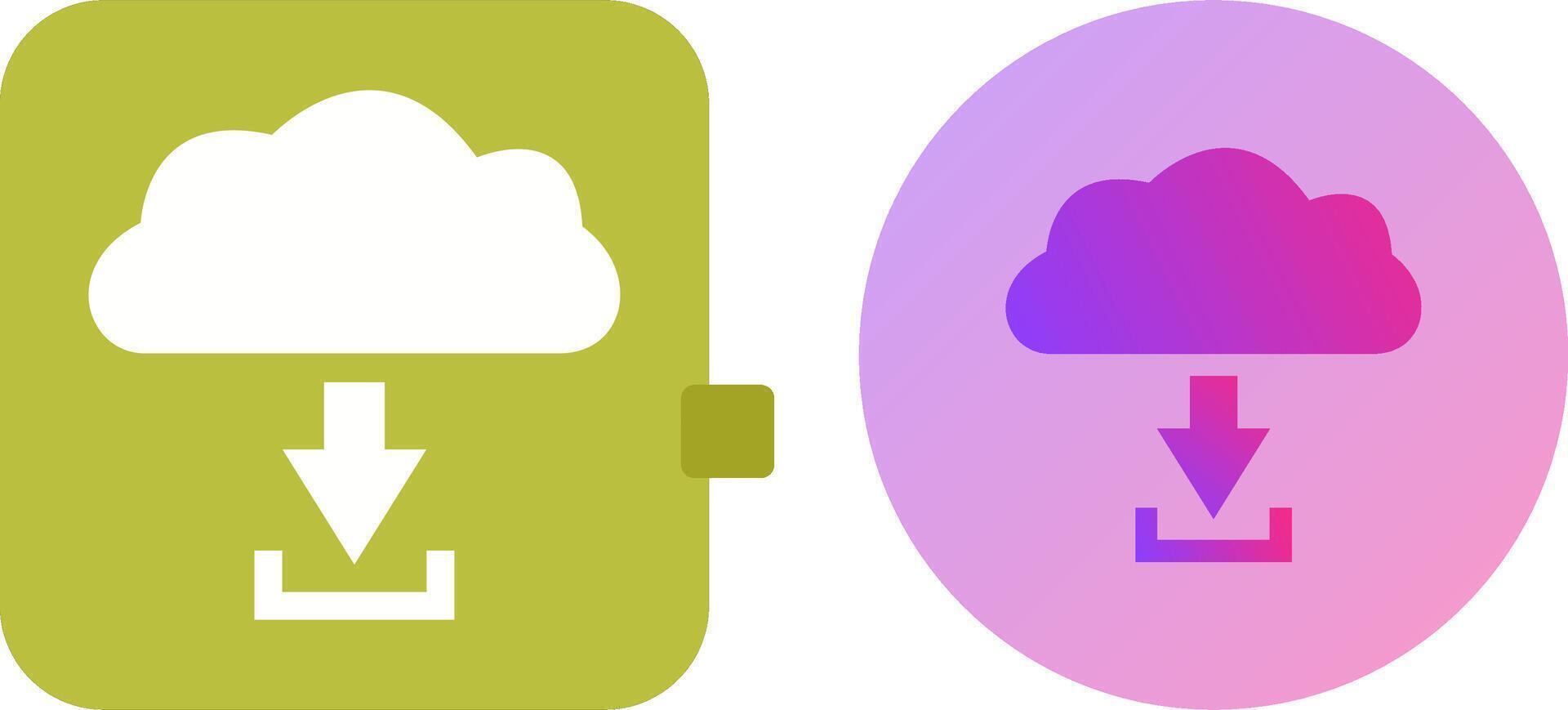 Unique Download from Cloud Icon Design vector