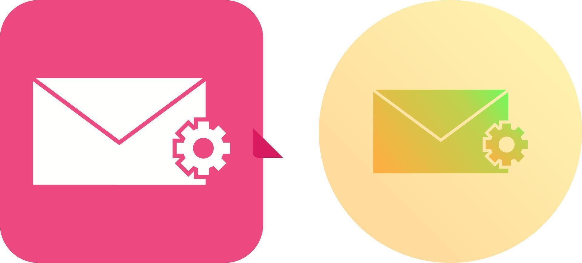 Unique Message Settings Icon Design vector