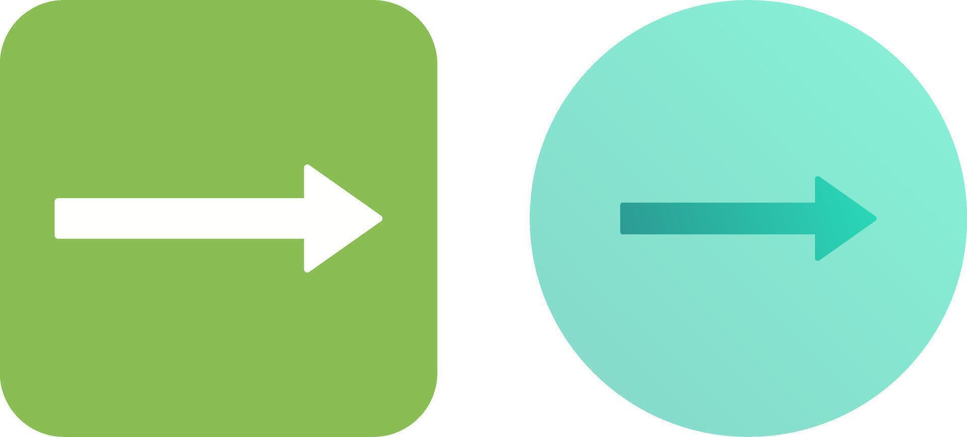 Unique Right Arrow Icon Design vector