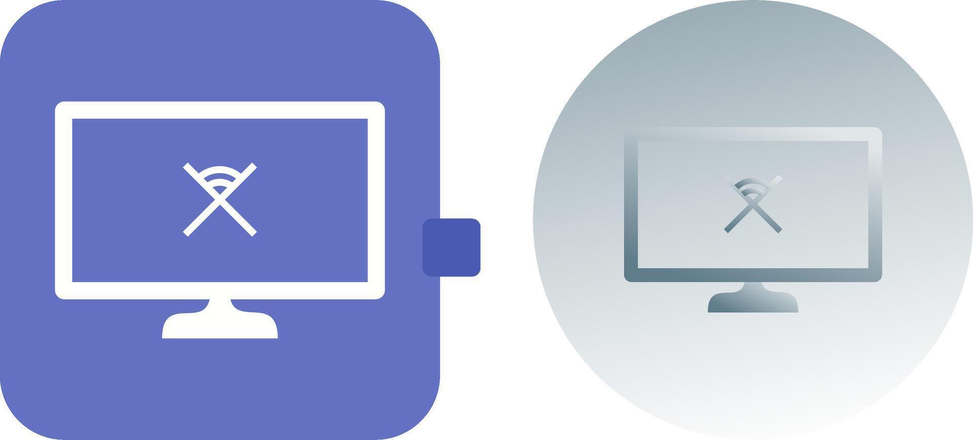 Unique Disconnected Network Icon Design vector