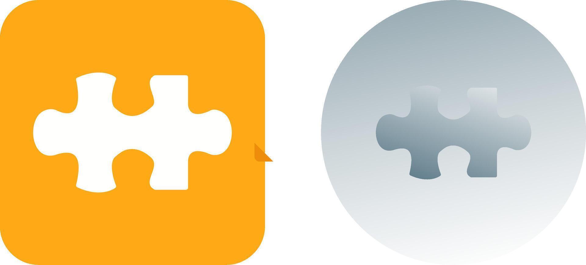 Unique Puzzle Piece Icon Design vector