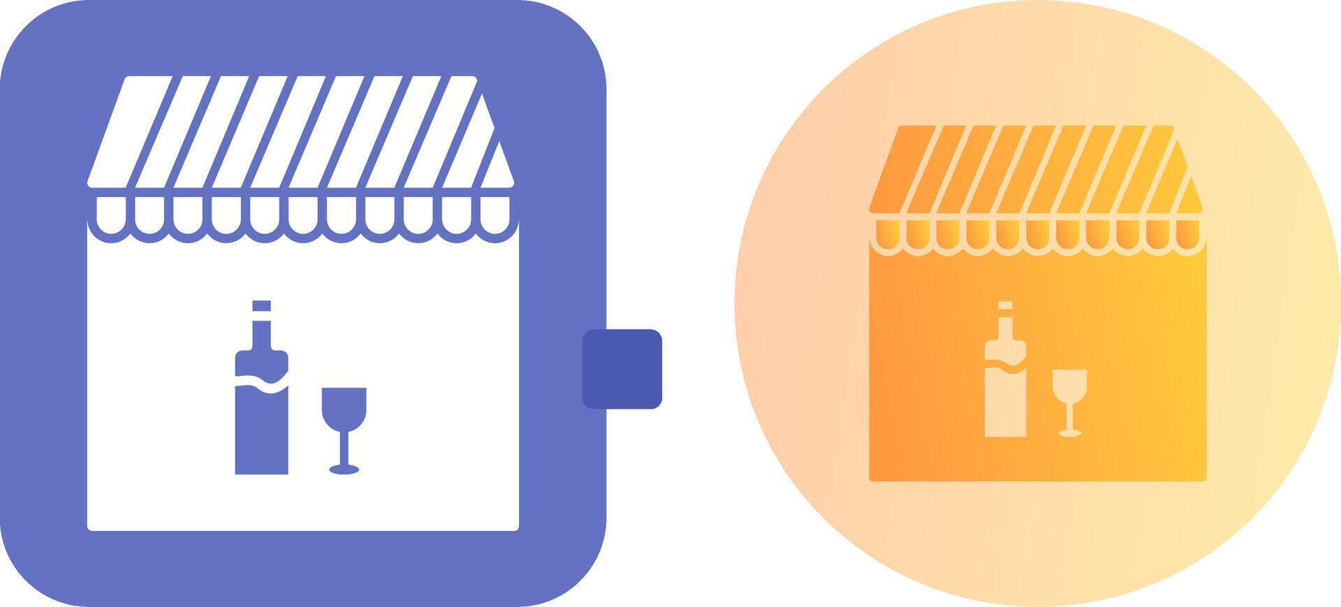 Unique Cafe and Bar Icon Design vector