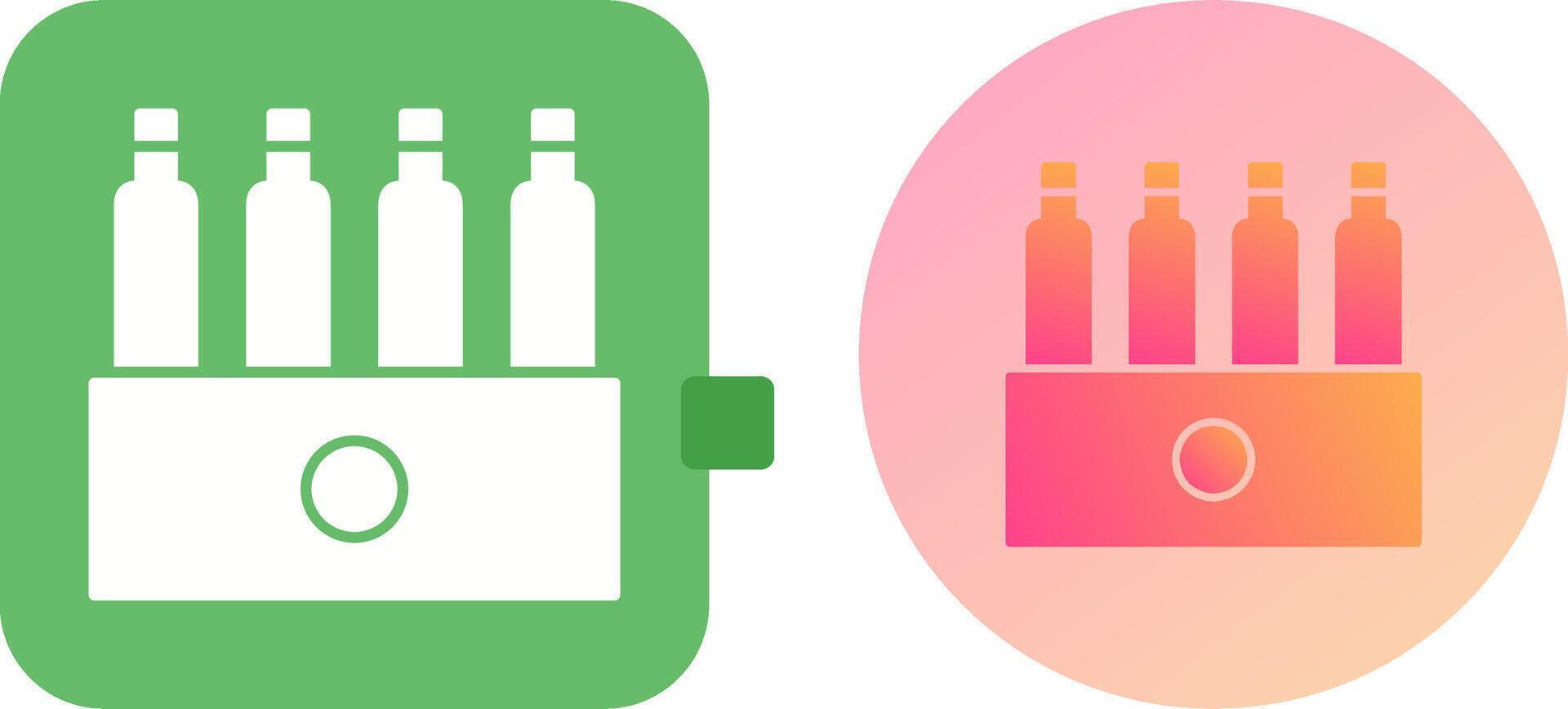 Unique Pack of Beers Icon Design vector