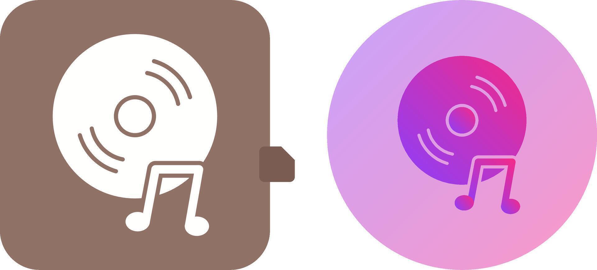Unique Music CD Icon Design vector