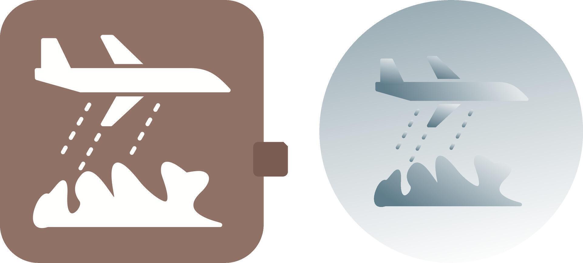 Unique Firefighter Plane Icon Design vector