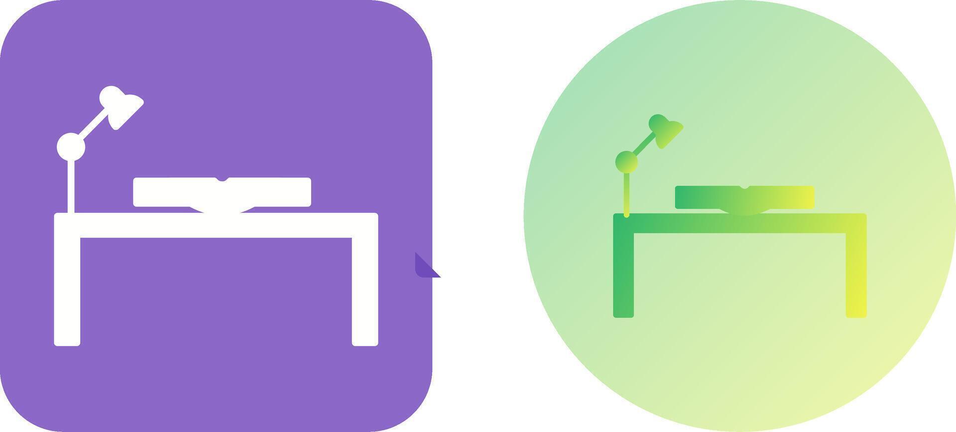 Unique Study Desk Icon Design vector