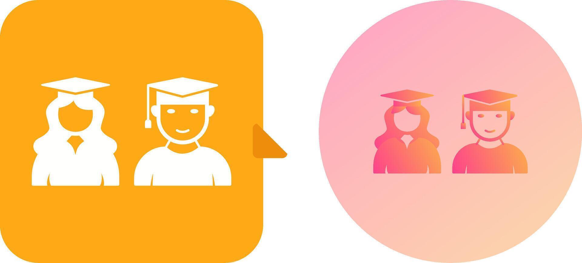 Unique Graduates Icon Design vector