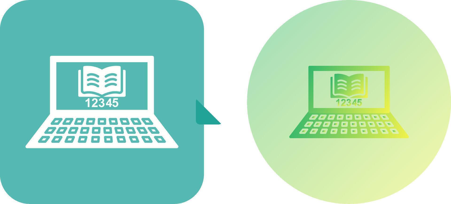 Unique Online Study Icon Design vector