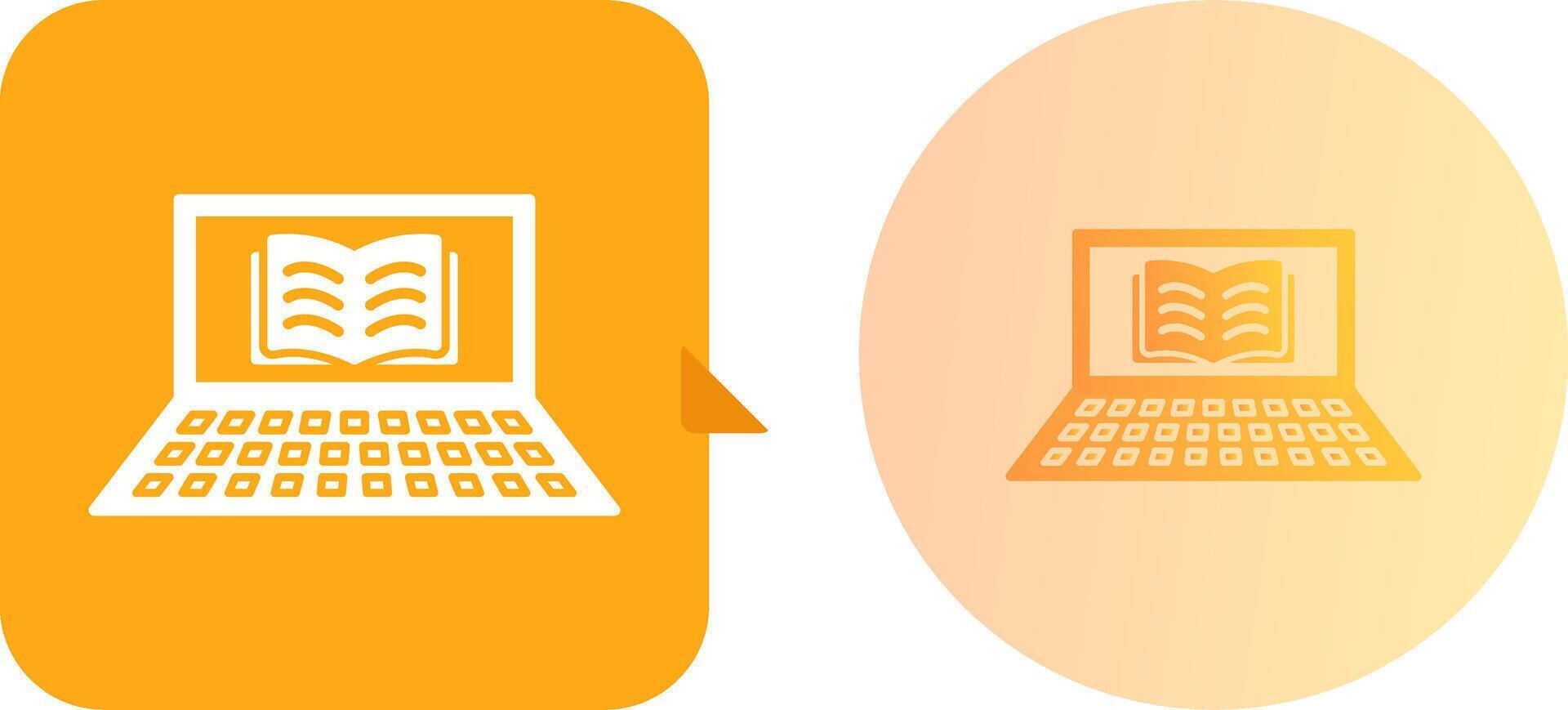 Unique Online Books Icon Design vector