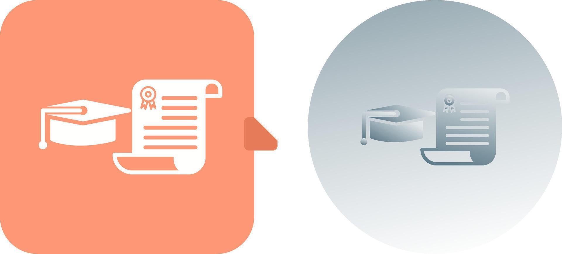 Unique Graduation Icon Design vector