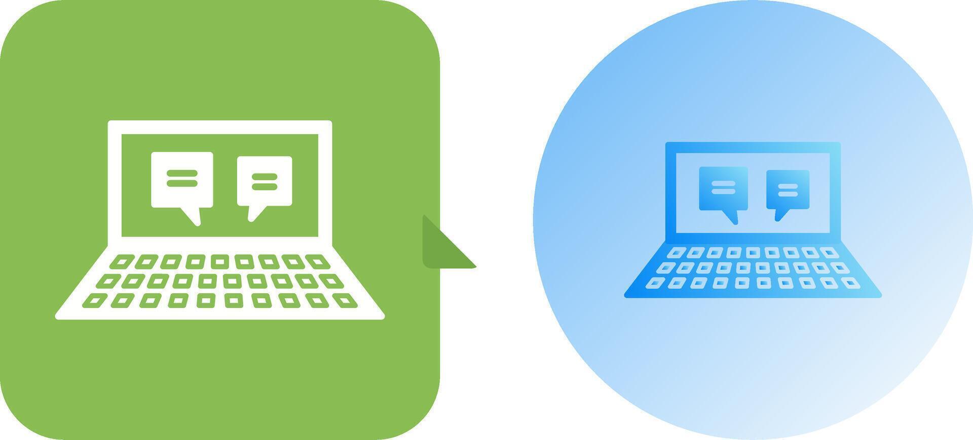 Unique Online Converstaion Icon Design vector